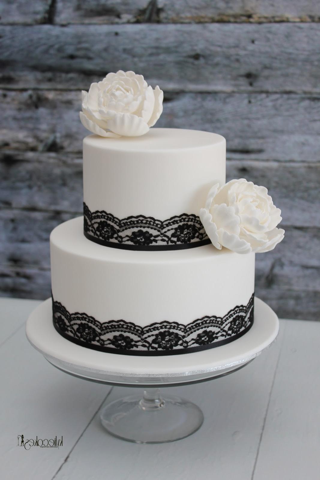 Black Lace Wedding Cake