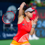 DUBAI, UNITED ARAB EMIRATES - FEBRUARY 18 : Andrea Petkovicin action at the 2016 Dubai Duty Free Tennis Championships