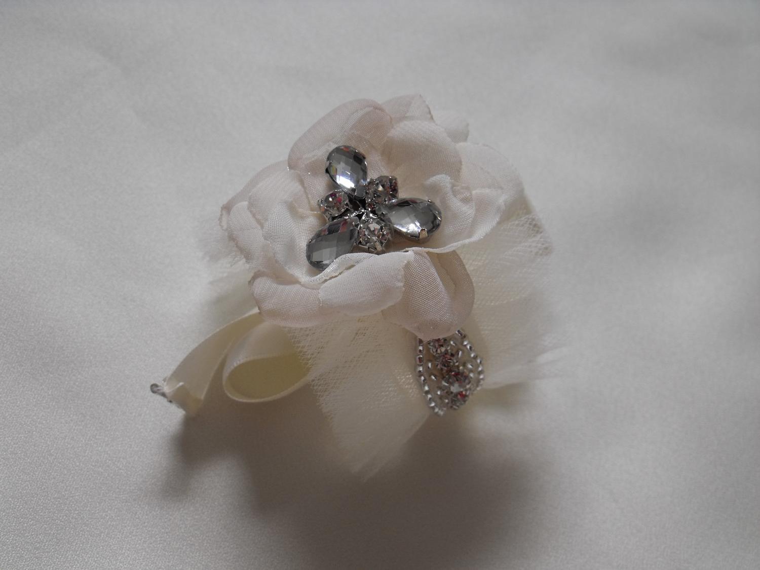 Ivory Bracelet, Bridal Cuff,