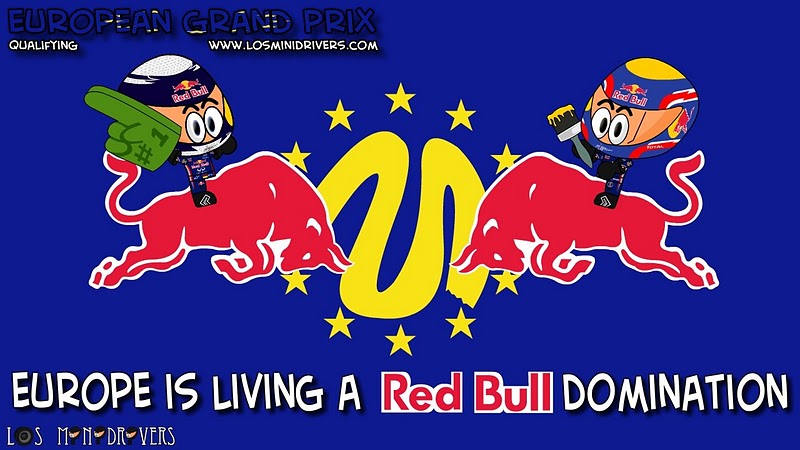 Себастьян Феттель и Марк Уэббер берут первый ряд стартового поля для Red Bull на Гран-при Европы 2011