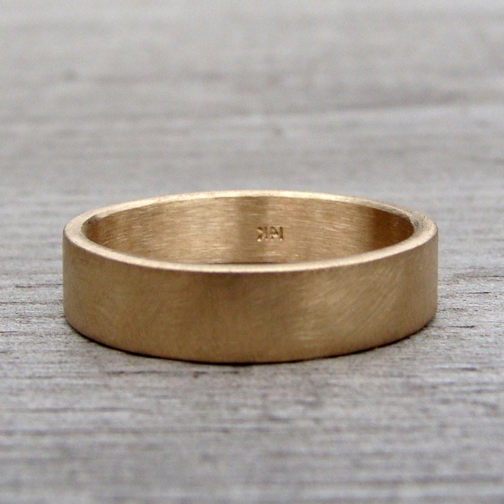 Recycled 14k Yellow Gold Wedding Band, Made to Order. From mcfarlanddesigns