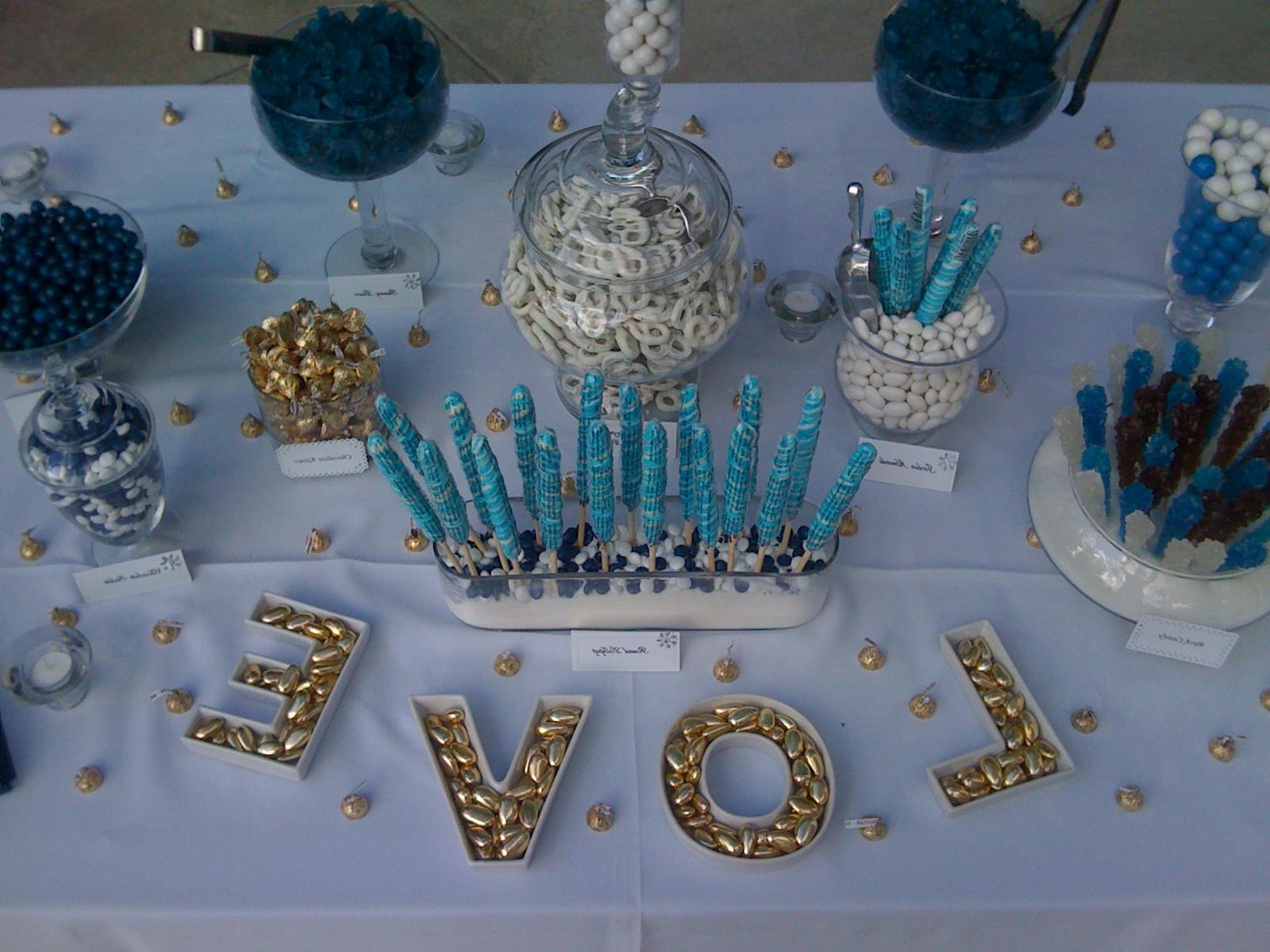candy buffets in blue