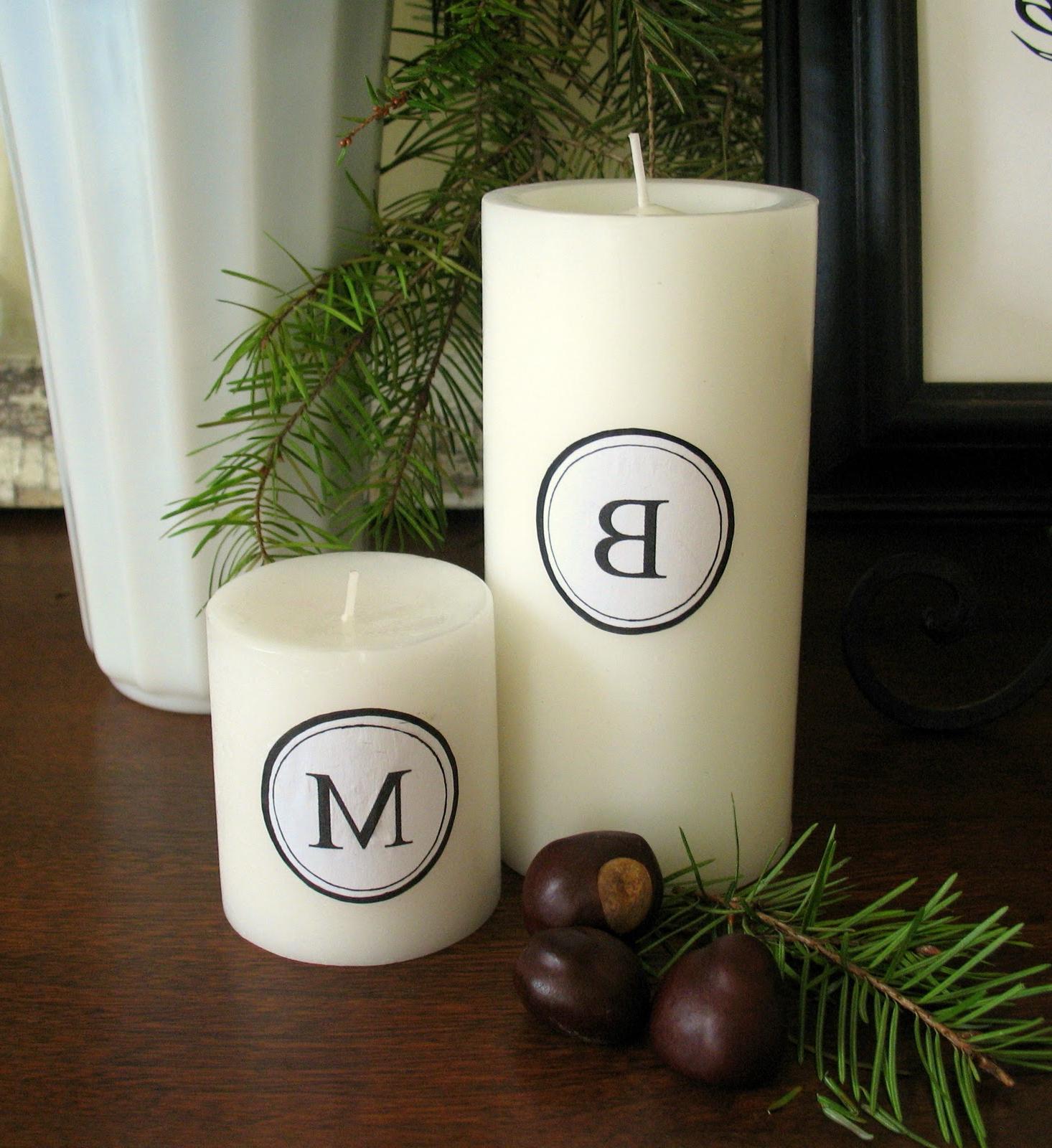 Monogrammed Candles