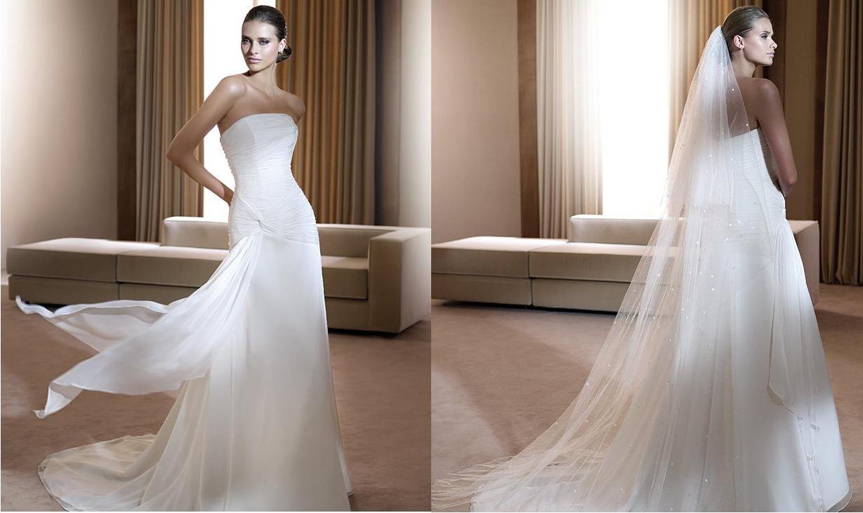 Strapless Chiffon Wedding