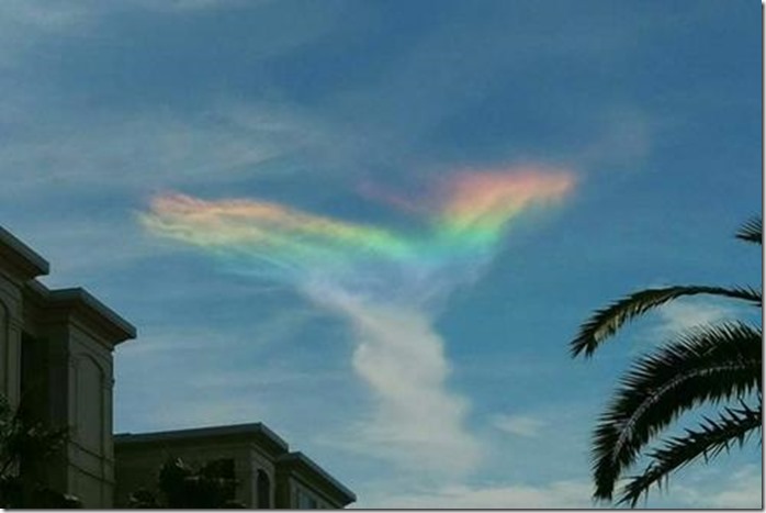 fire-rainbow 'Arco-íris de fogo' ultra-raro impressionante faz aparece no céu sobre Carolina do Sul