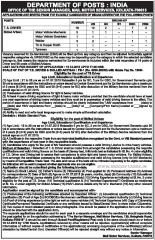 Department of Posts Kolkata Advertisement 2015 indgovtjobs