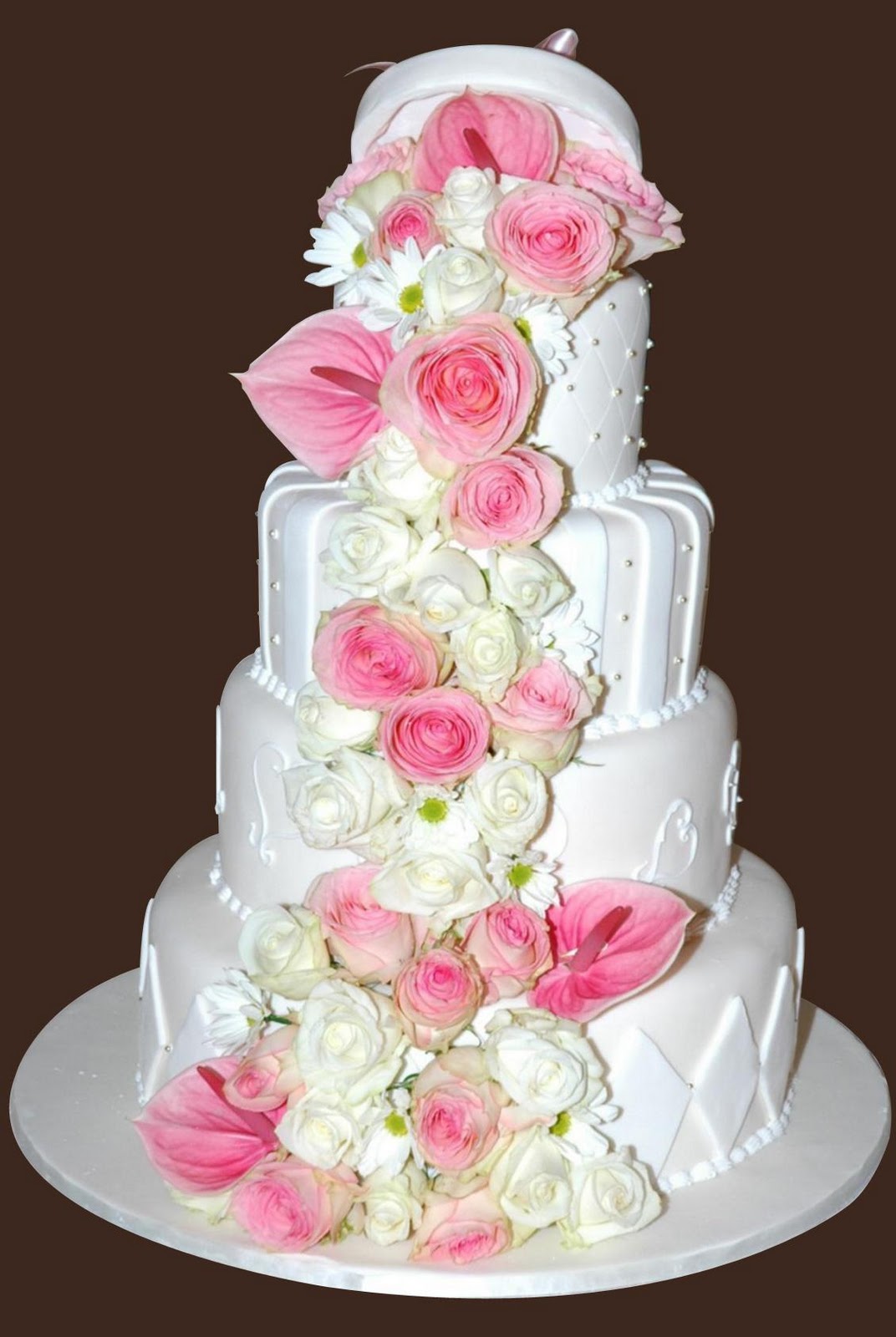square wedding cakes with