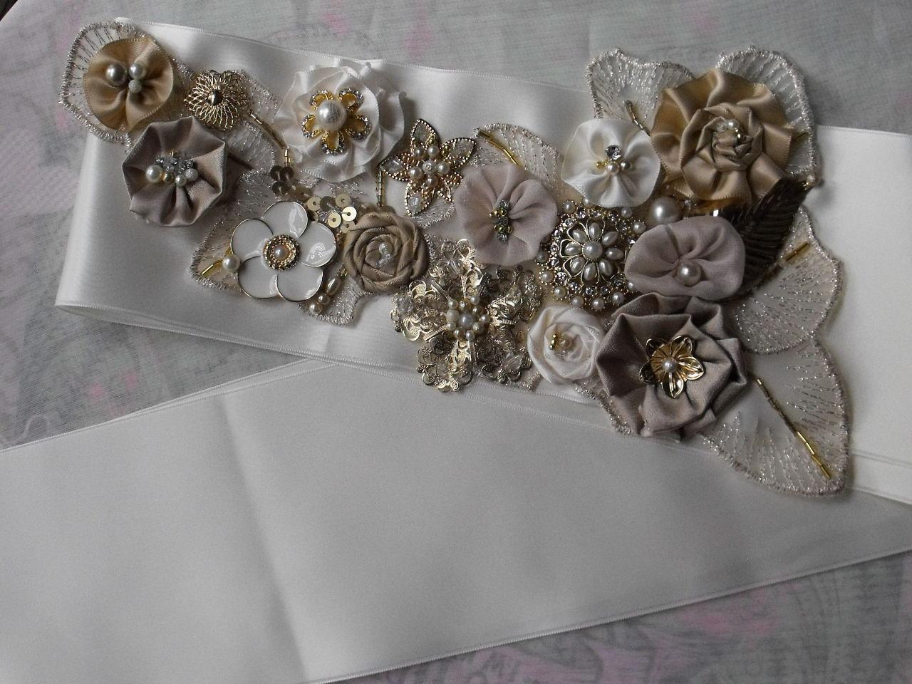 Ivory Bridal SASH Stunning