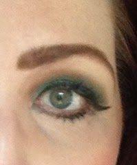 wearing Intensify Me liner and The Super Sizer Mascara