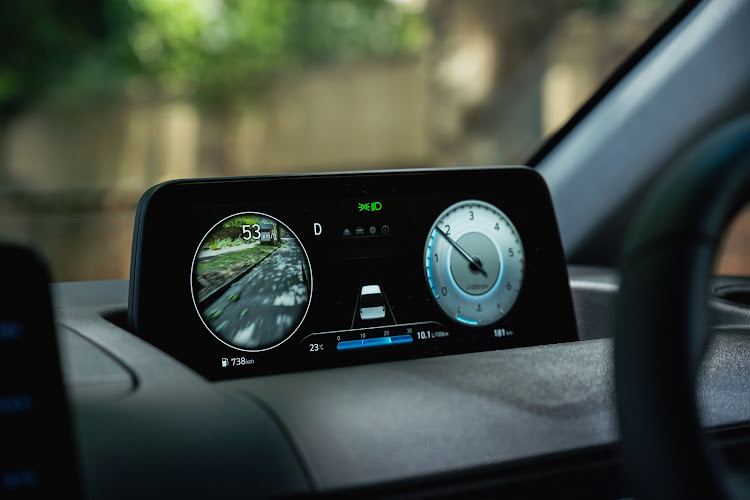 Technology includes a live image feed of blind-spots through the digital speedo and tachometers when overtaking . Picture: SUPPLIED.