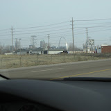 The St Louis Arch as we're driving into St Louis 03192011a