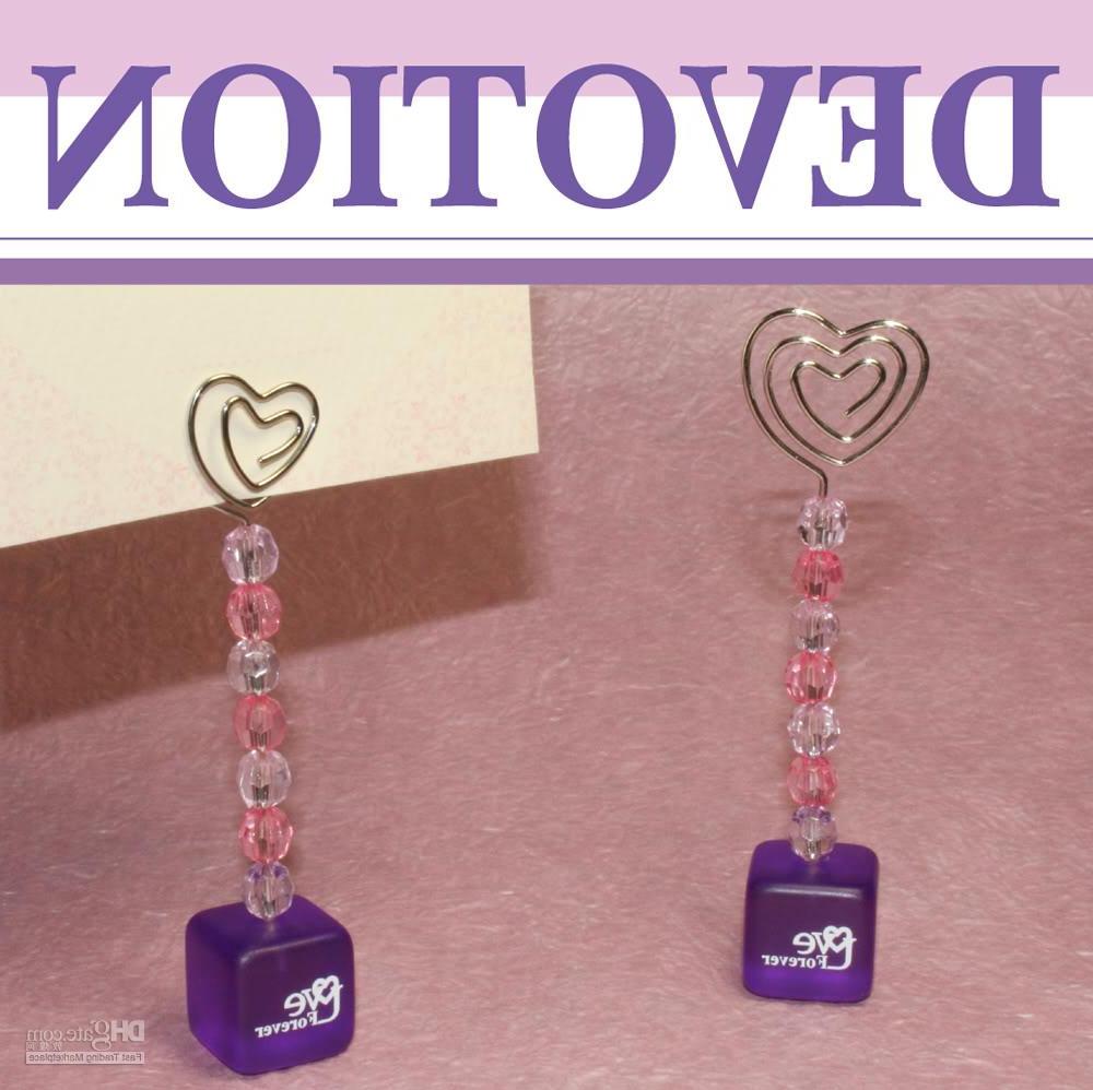 islestarwood StoreFREE SHIPPING!!50pcs x New Purple HeartPlace Card Holder