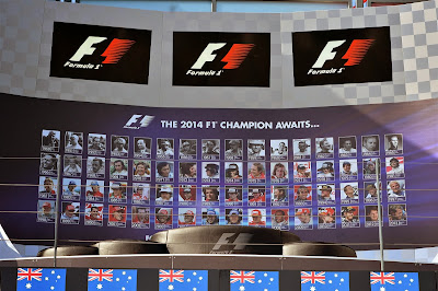 фотографии чемпионов Формулы-1 на подиуме Гран-при Австралии 2014