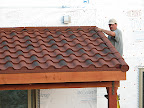Gable cap close-up, dining rm patio
