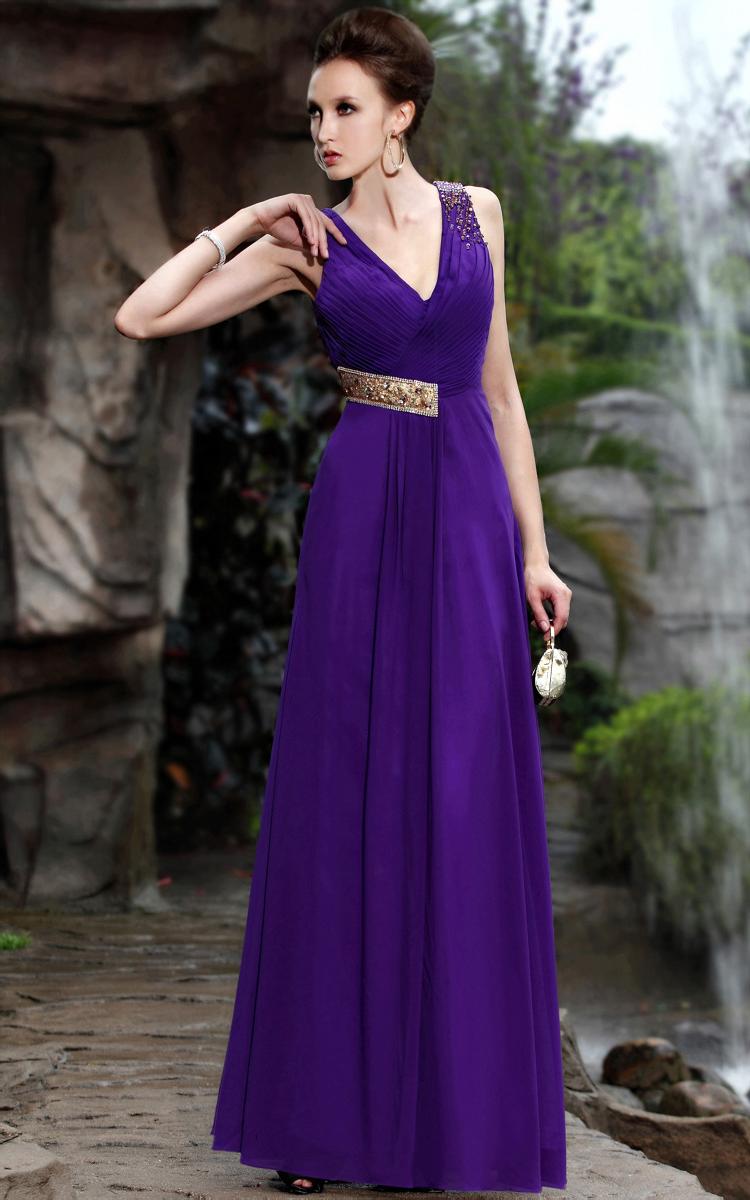 Elegant purple Satin Silk