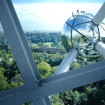 view from the atomium in Brussels, Belgium 