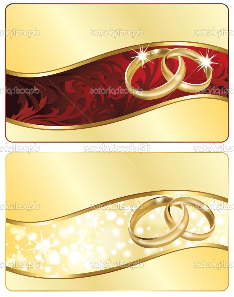 Two Wedding banner with golden