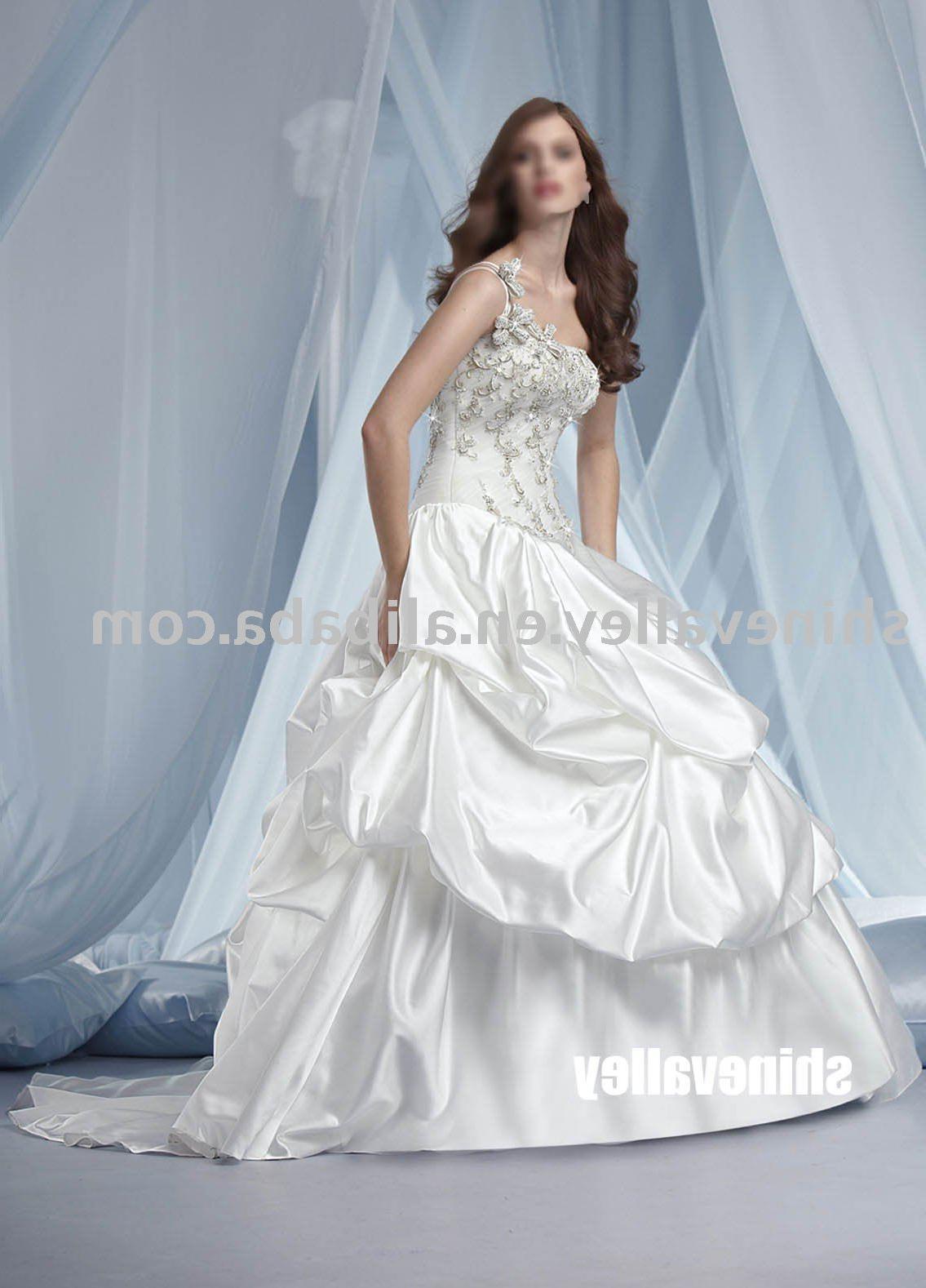 IM039 2011 new style satin and tulle white gorgeous wedding dress