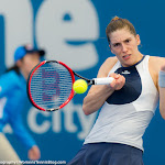 Andrea Petkovic in action at the 2016 Brisbane International