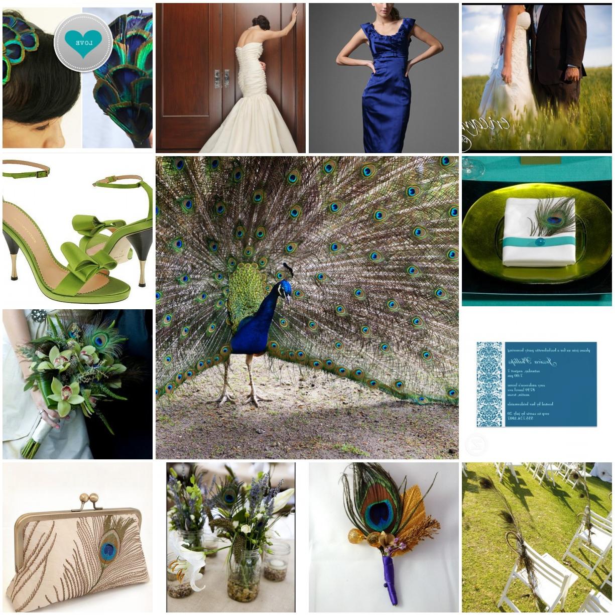 peacock colored wedding