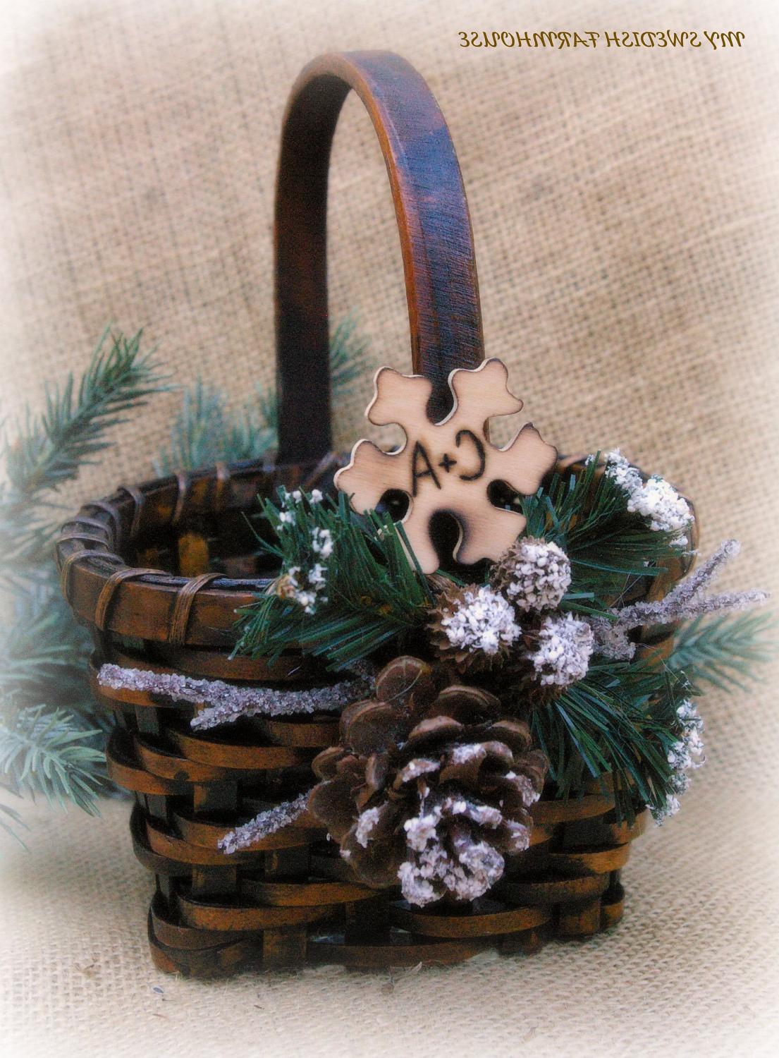 Flower Girl Basket Rustic