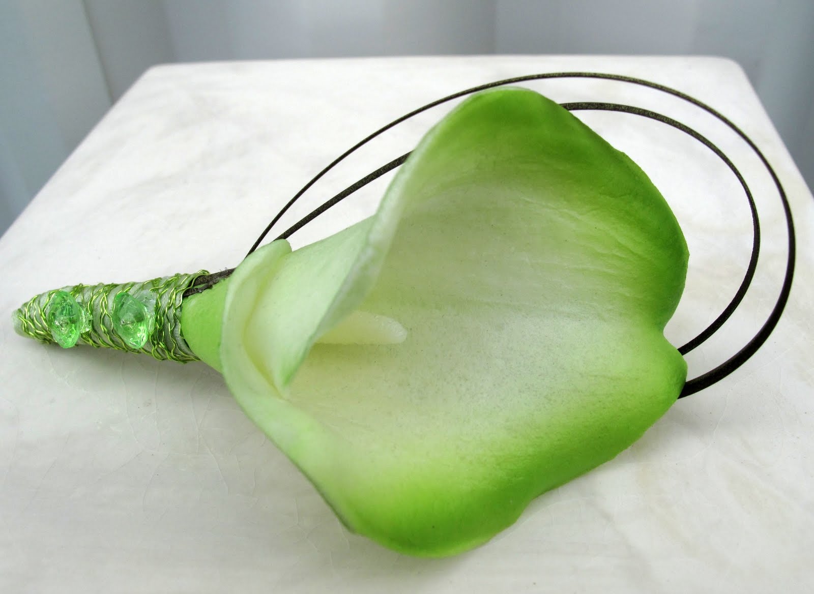 Lime green calla lily wedding,