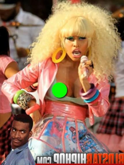 Nicki Minaj had a nip slip on