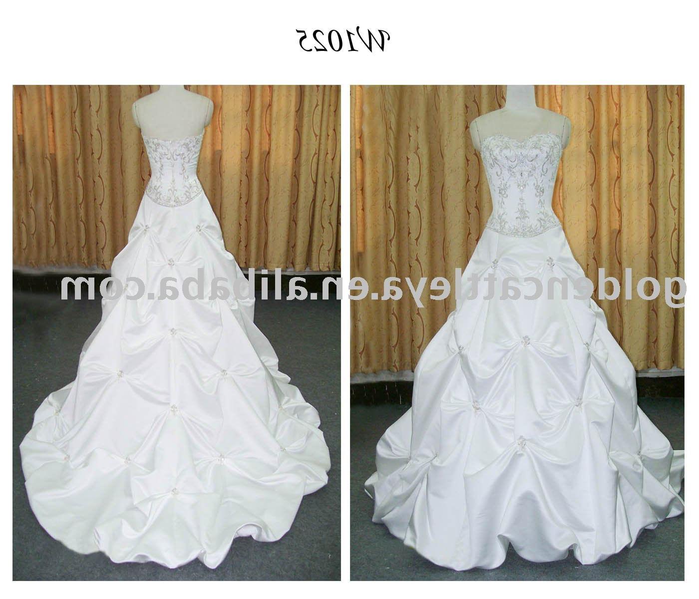 W1025 distinguished strapless 100  polyester embroidery arabic wedding
