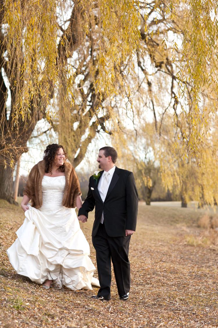 Fall color trees wedding