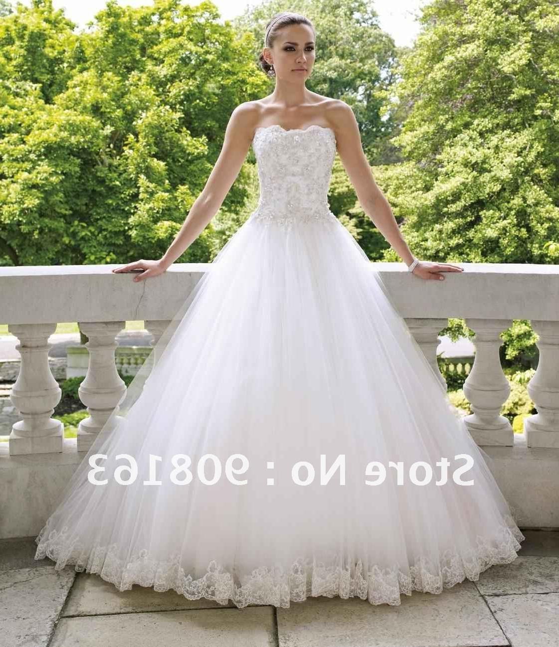 Whole sale Beautiful Ball Gown Lace Top Tull Wedding Dress Designs.