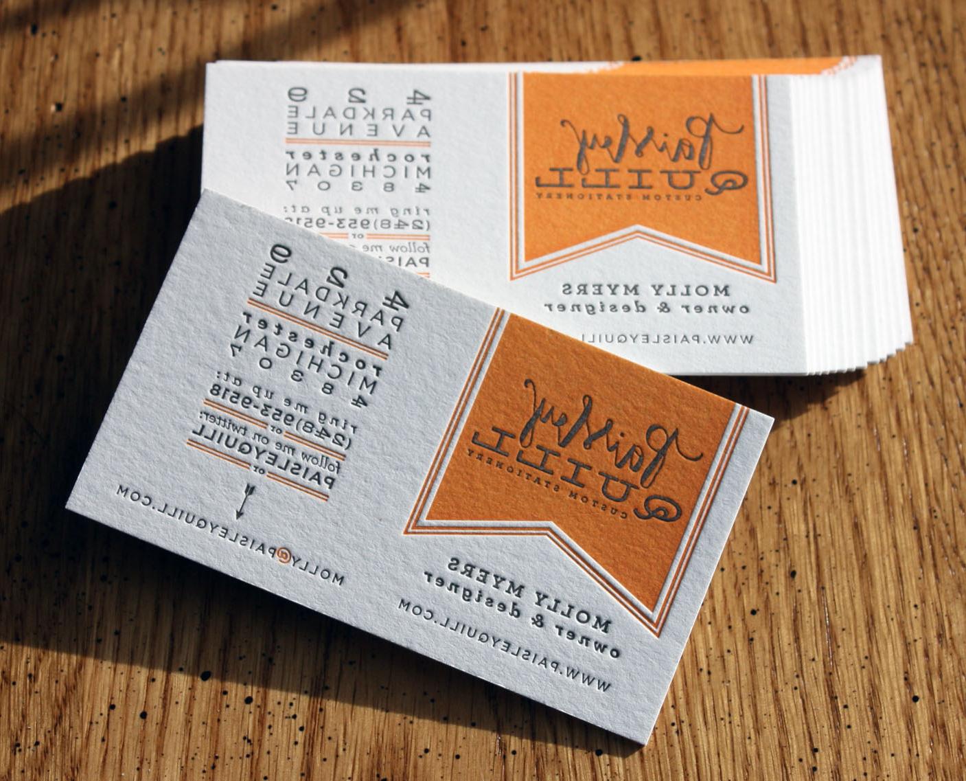 Pretty new business cards from