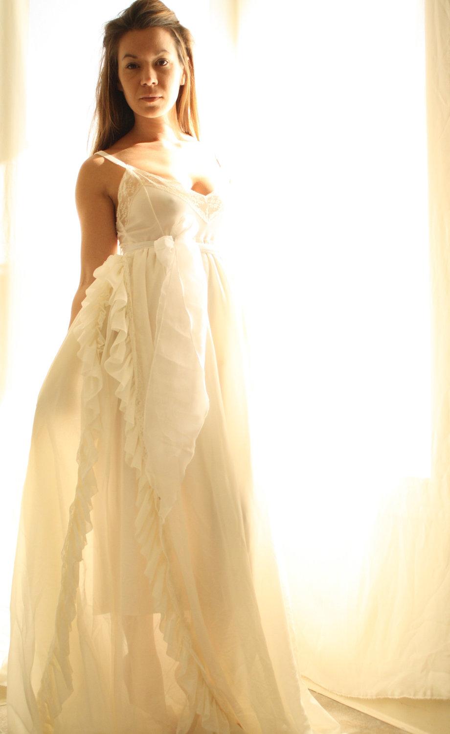 Soft Bohemian Wedding Gown