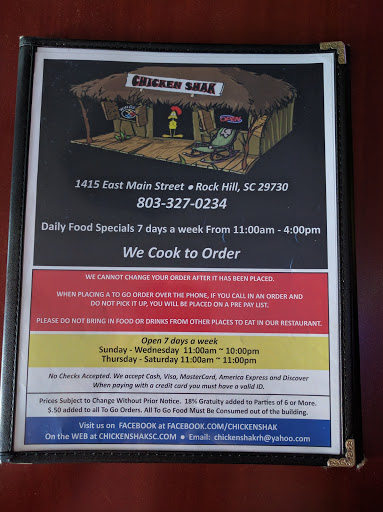 American Restaurant «Chicken Shak», reviews and photos, 1415 E Main St, Rock Hill, SC 29730, USA