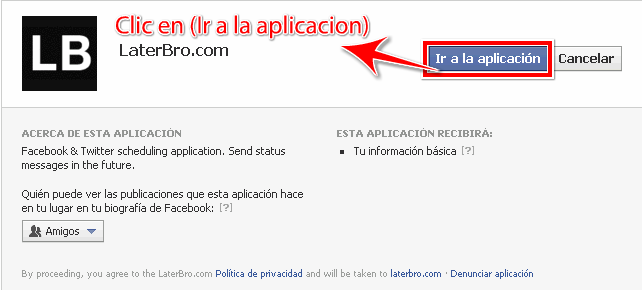 Ir a la aplicación aplicación