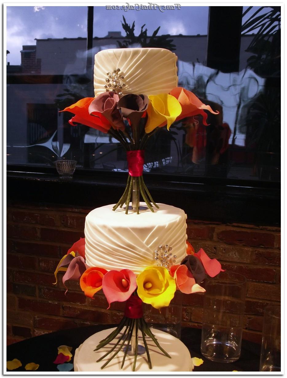 Round Wedding Cake - Colorful