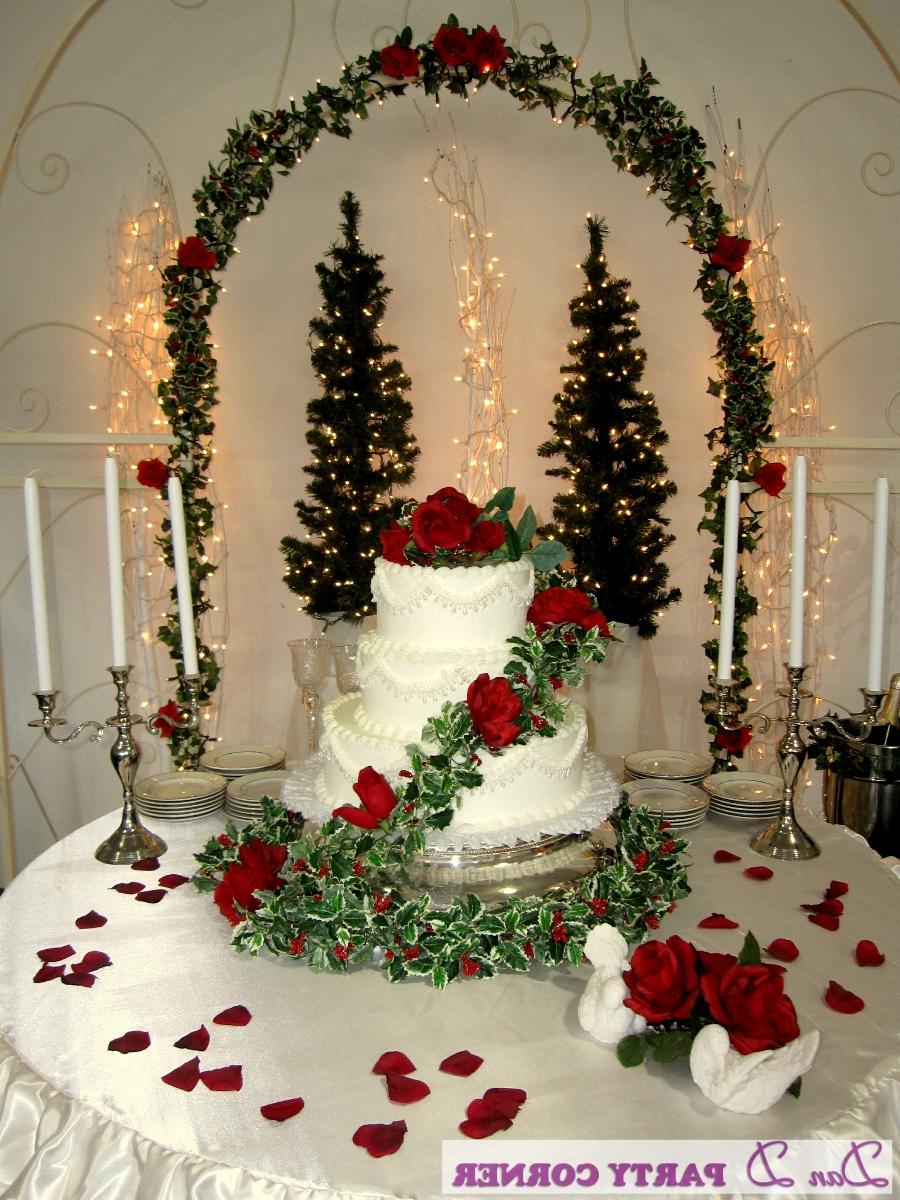 Christmas Wedding Cake Table