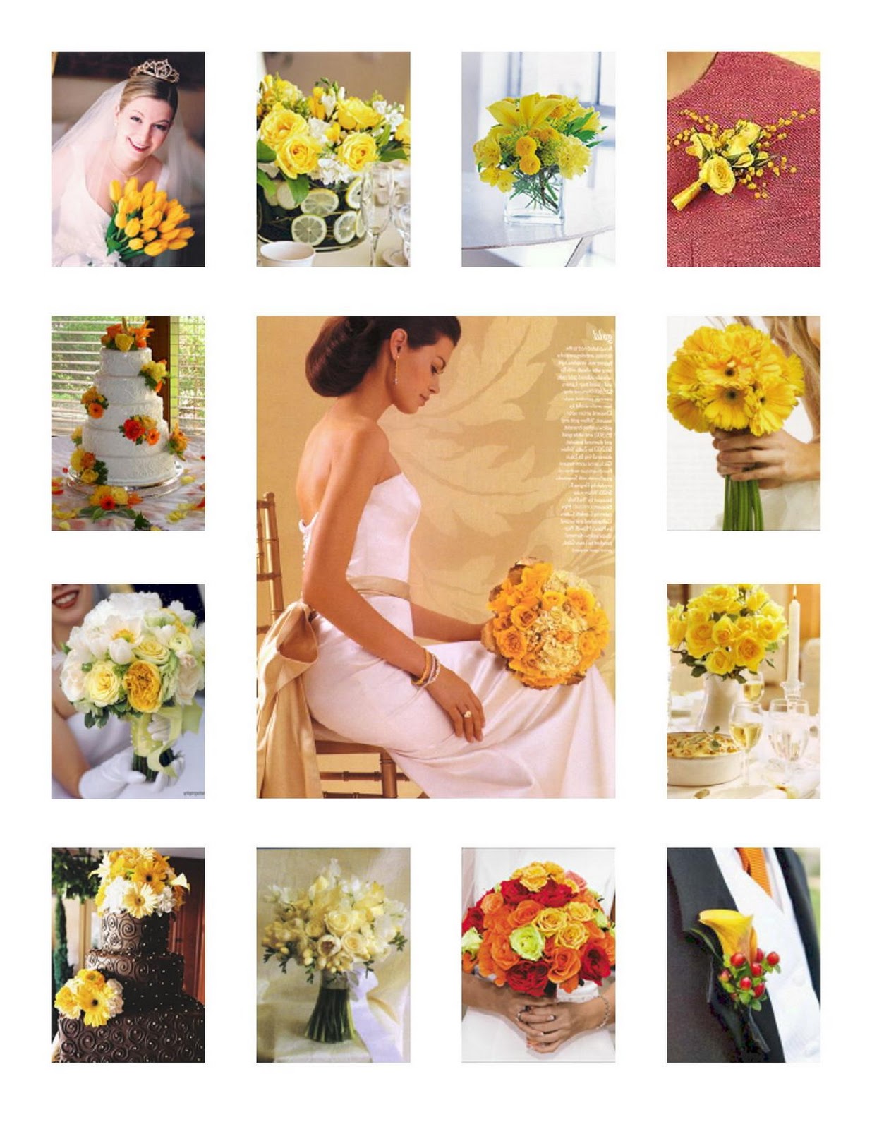 Centerpiece: yellow lilies