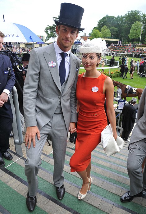Дженсон Баттон и Джессика Мичибата на Royal Ascot 20 июня 2012
