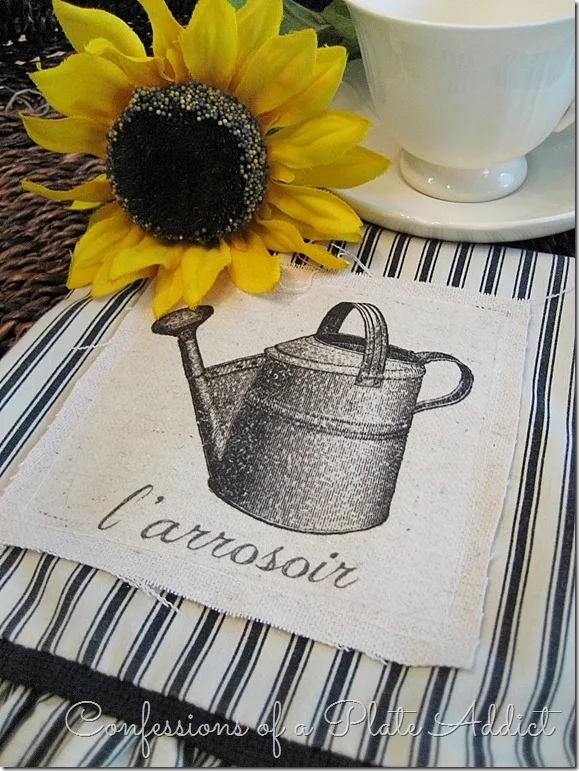 CONFESSIONS OF A PLATE ADDICT French Ticking Tea Towels from a Pillowcase