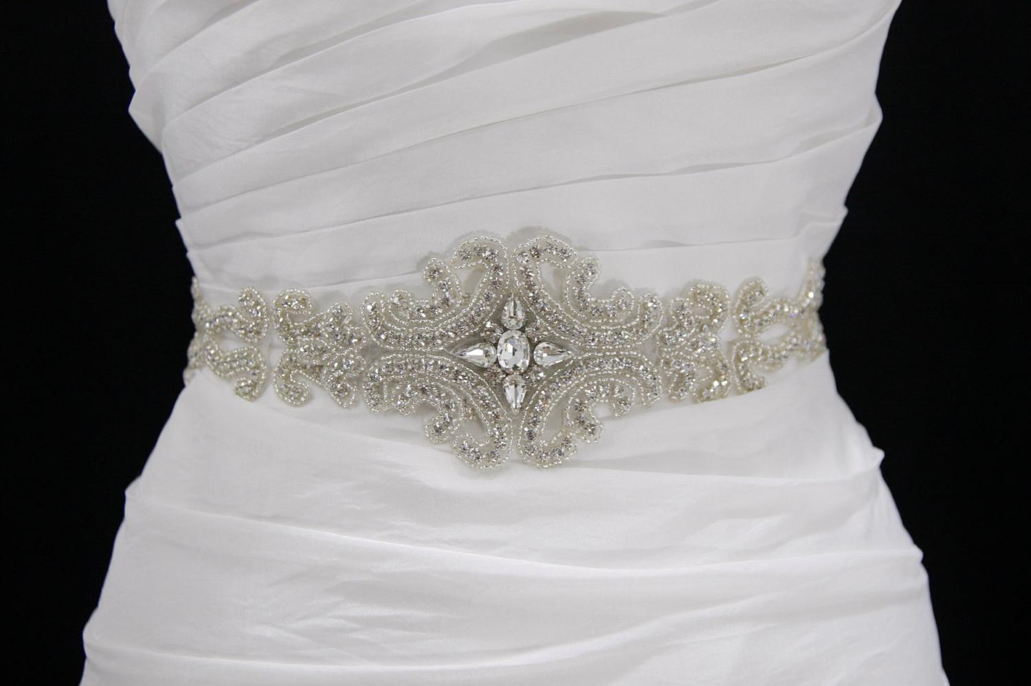 Couture Crystal Bridal Sash. From GlamHouse