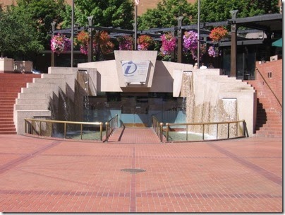 IMG_3278 Waterfall Fountain at Pioneer Courthouse Square in Portland, Oregon on September 7, 2008
