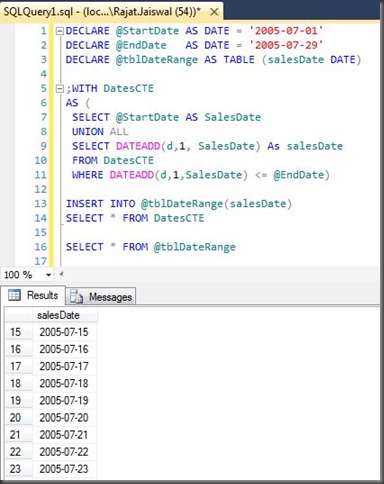 Indiandotnet_CTE_Date_Range