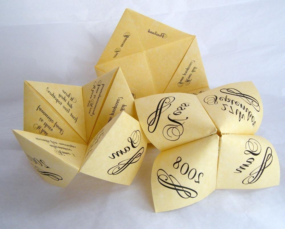 Cootie Catchers- Origami Wedding Favors- Set of 75. From katskrafts