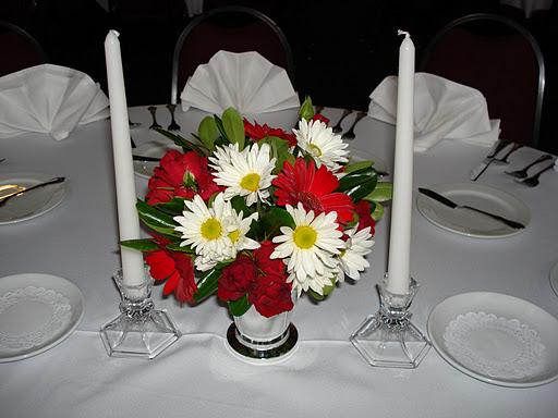 Bride to following colored flowers yellowjul Red gerbera wedding flowers