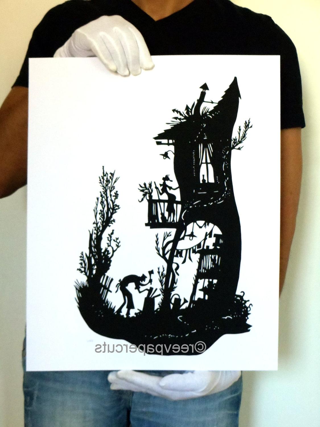 German Papercut Silhouette by