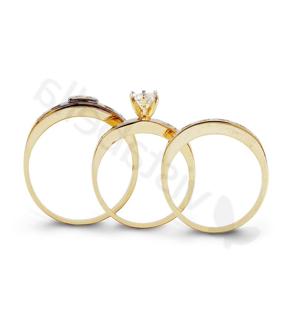 wedding ring trio sets