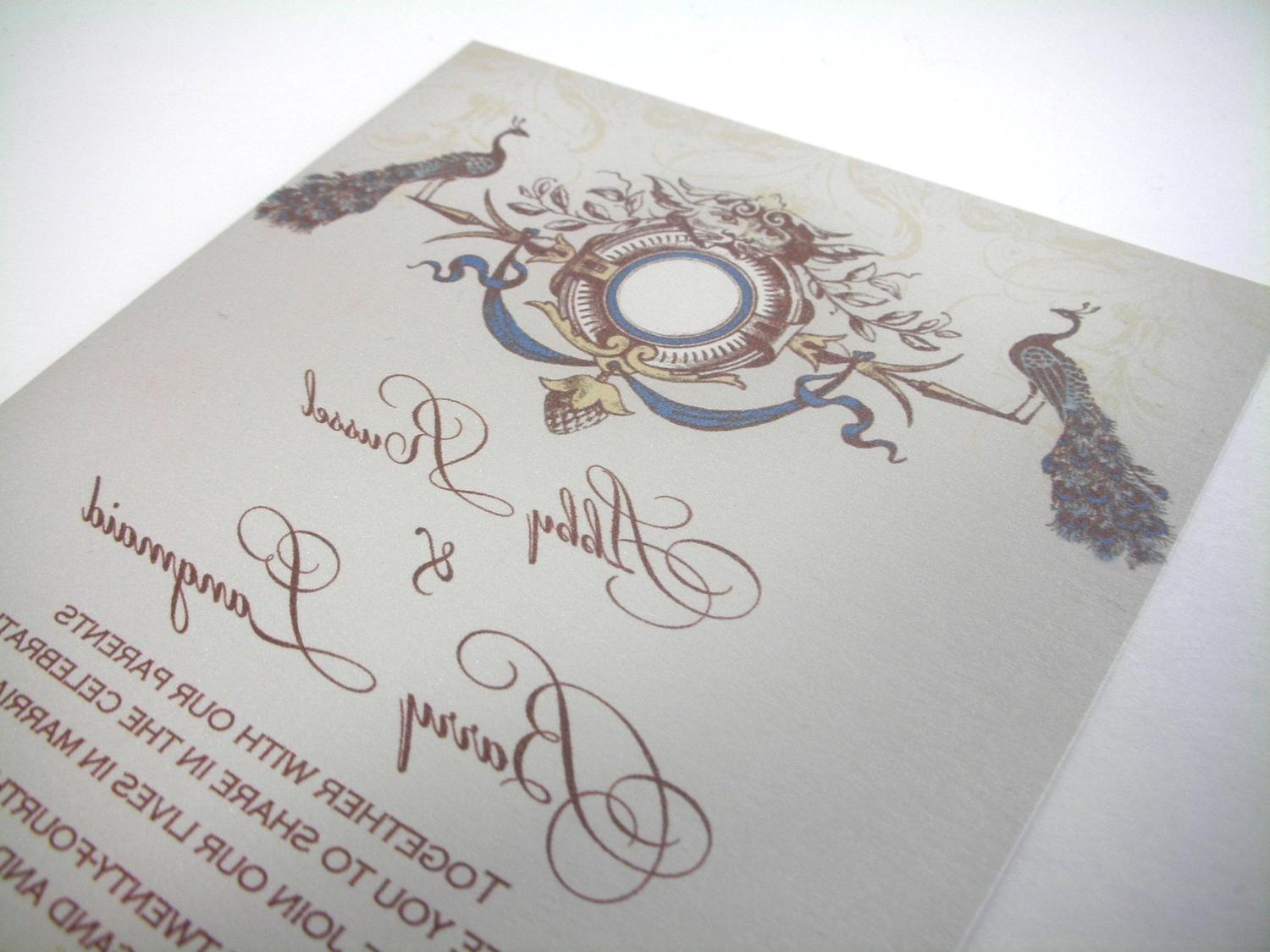 Wedding Invitation Peacock