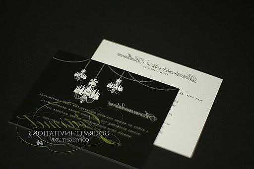 The reception card has three