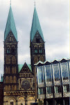 St. Peter's Church and the House of the Citizens, downtown Bremen, Germany.
