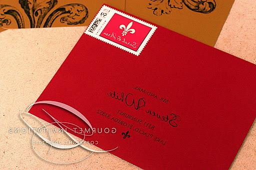 Fleur-de-lis invitations